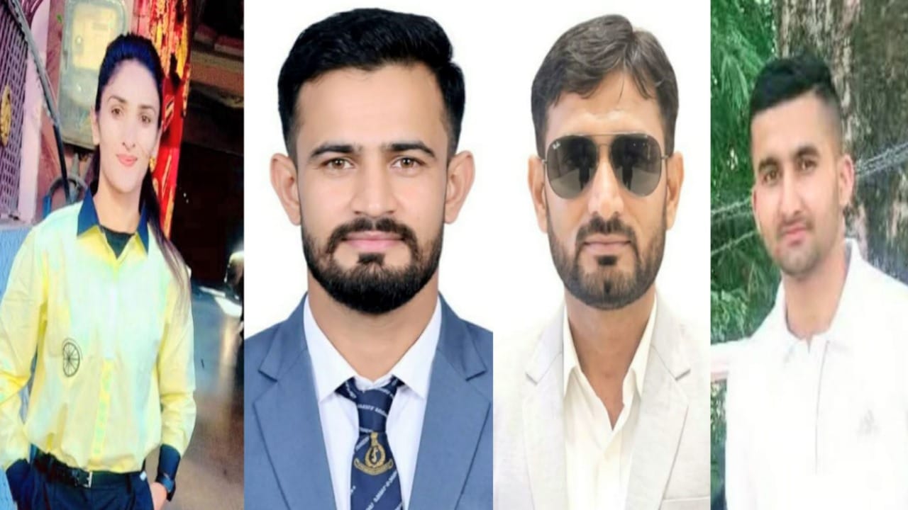 संतोष राणा, विलम जस्टा, पवन जस्टा और अनिकेत ठाकुर।
