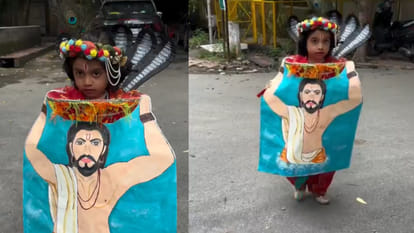 जन्माष्टमी पर बच्चे का कृष्ण अवतार वायरल