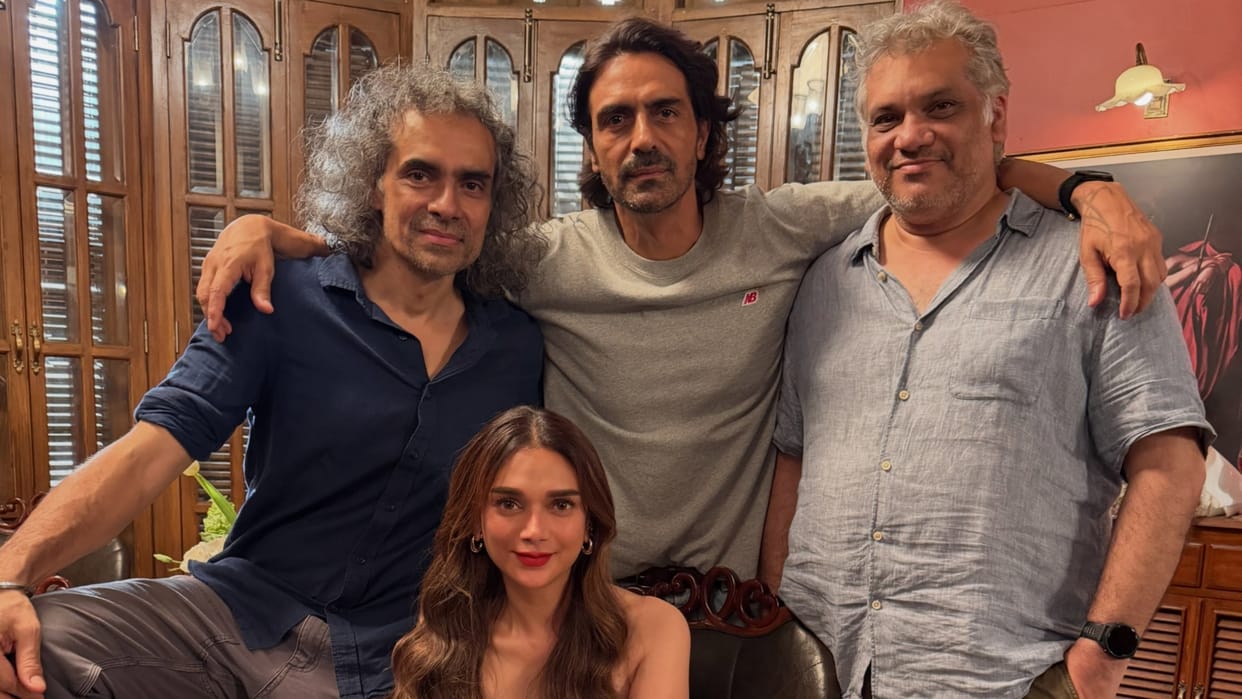 Arjun Rampal wraps O Saathi Re shoot shares pics with Aditi Rao Hydari And imtiaz ali