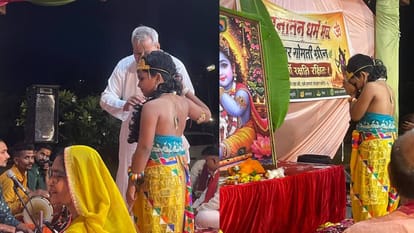 Shri Krishna Janmotsav celebrated with great fanfare at Imar Gomti Green devotees danced to devotional songs