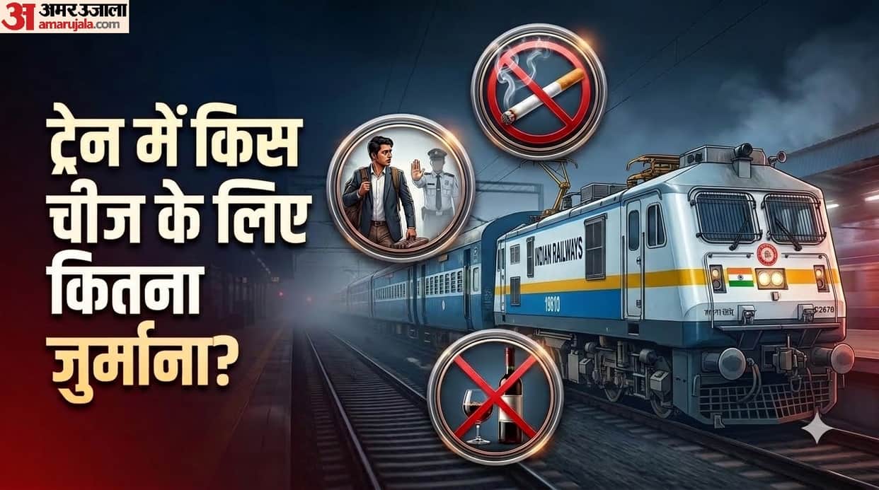 How much is the fine for smoking a bidi or cigarette on a train mein smoking karne par kitna fine lgta hai