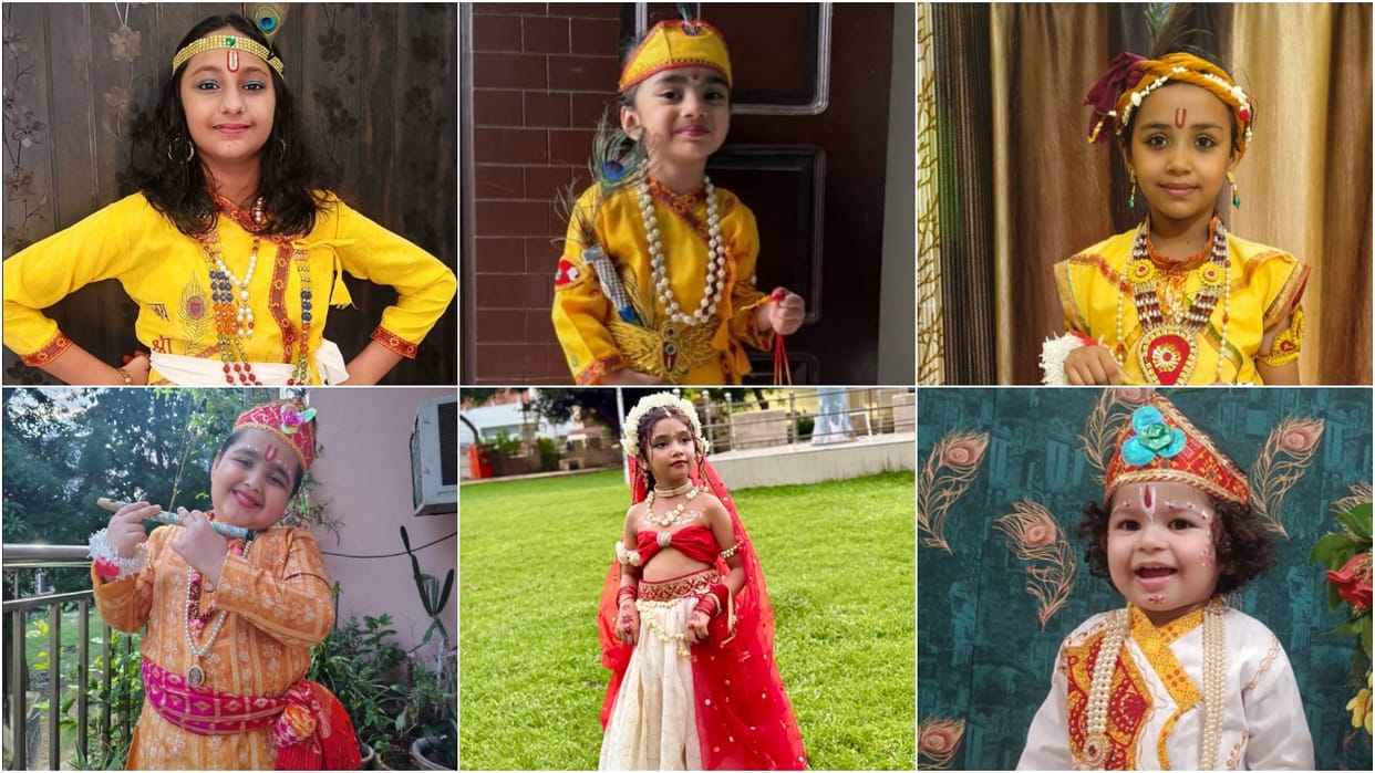 Natkhat Kanha and Radha charmed everyone on Janmashtami see photos on Amar Ujala