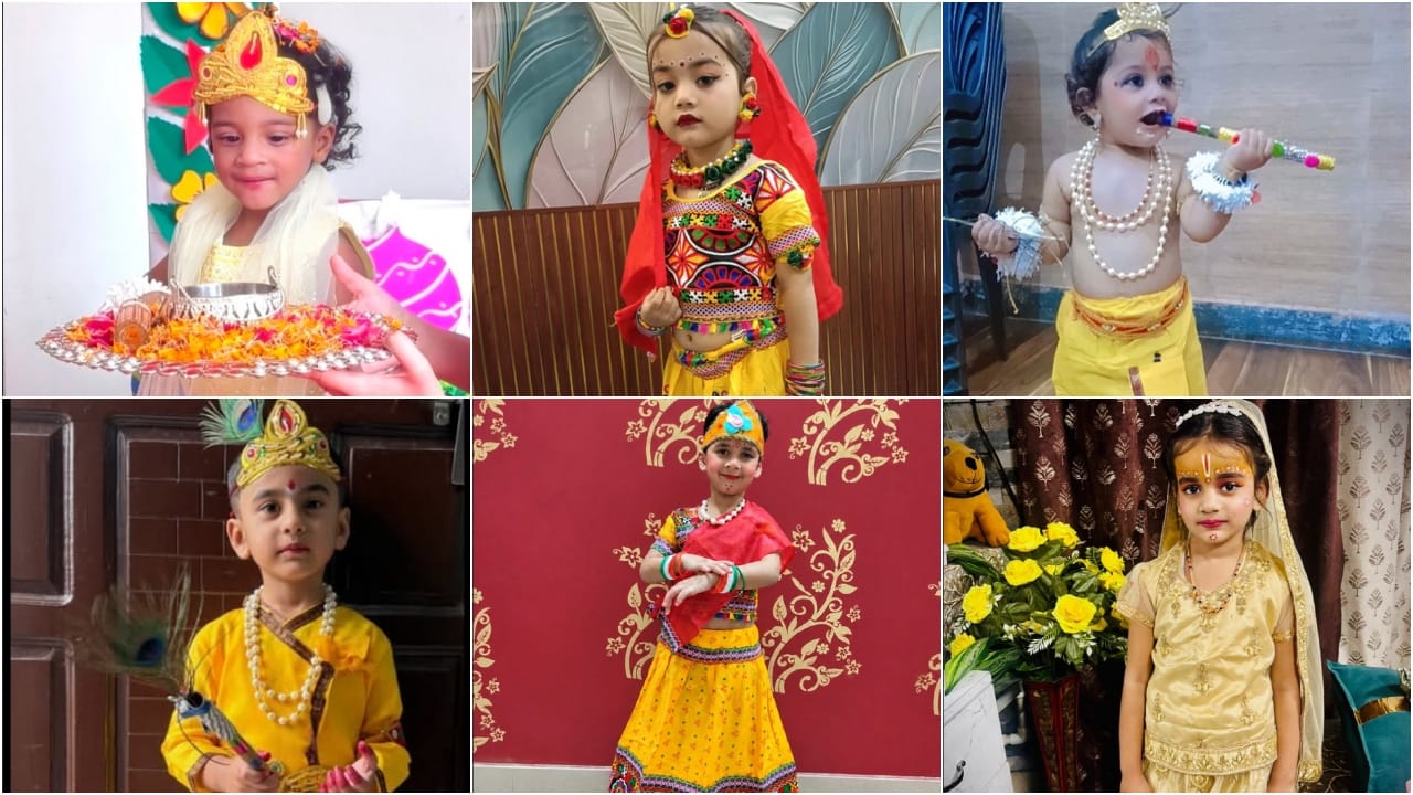 Natkhat Kanha and Radha charmed everyone on Janmashtami see photos on Amar Ujala