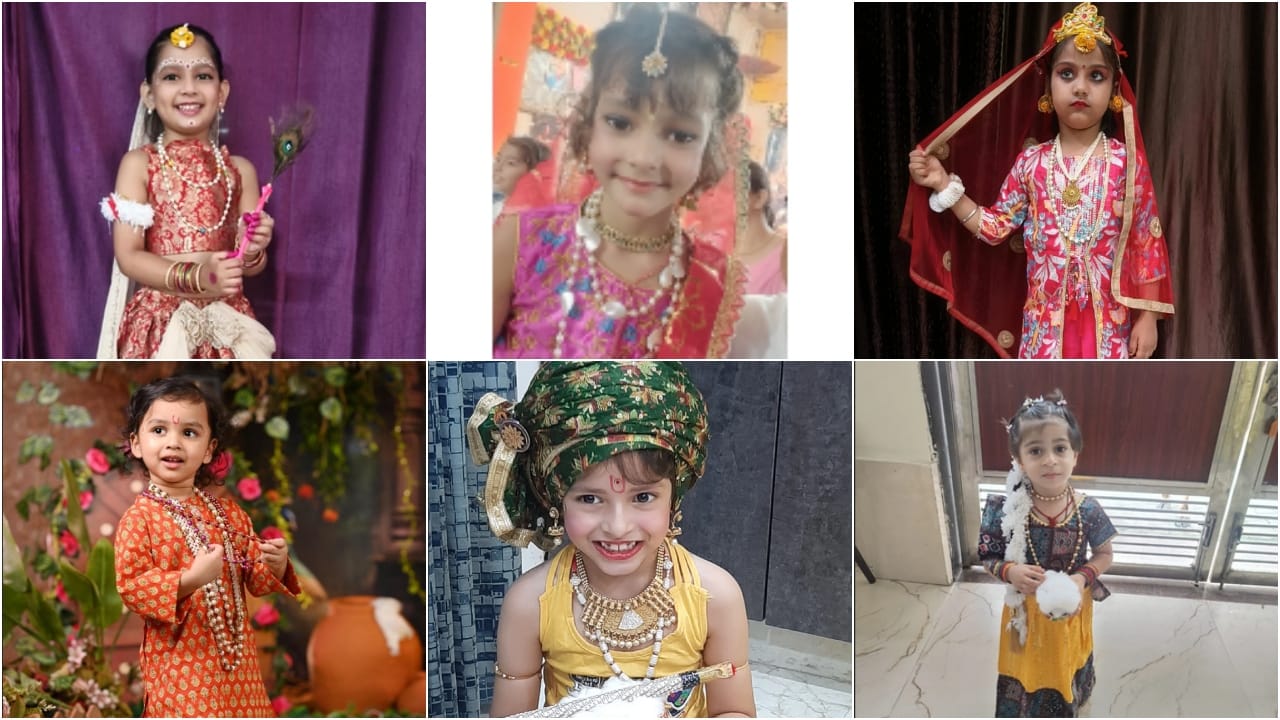 Natkhat Kanha and Radha charmed everyone on Janmashtami see photos on Amar Ujala