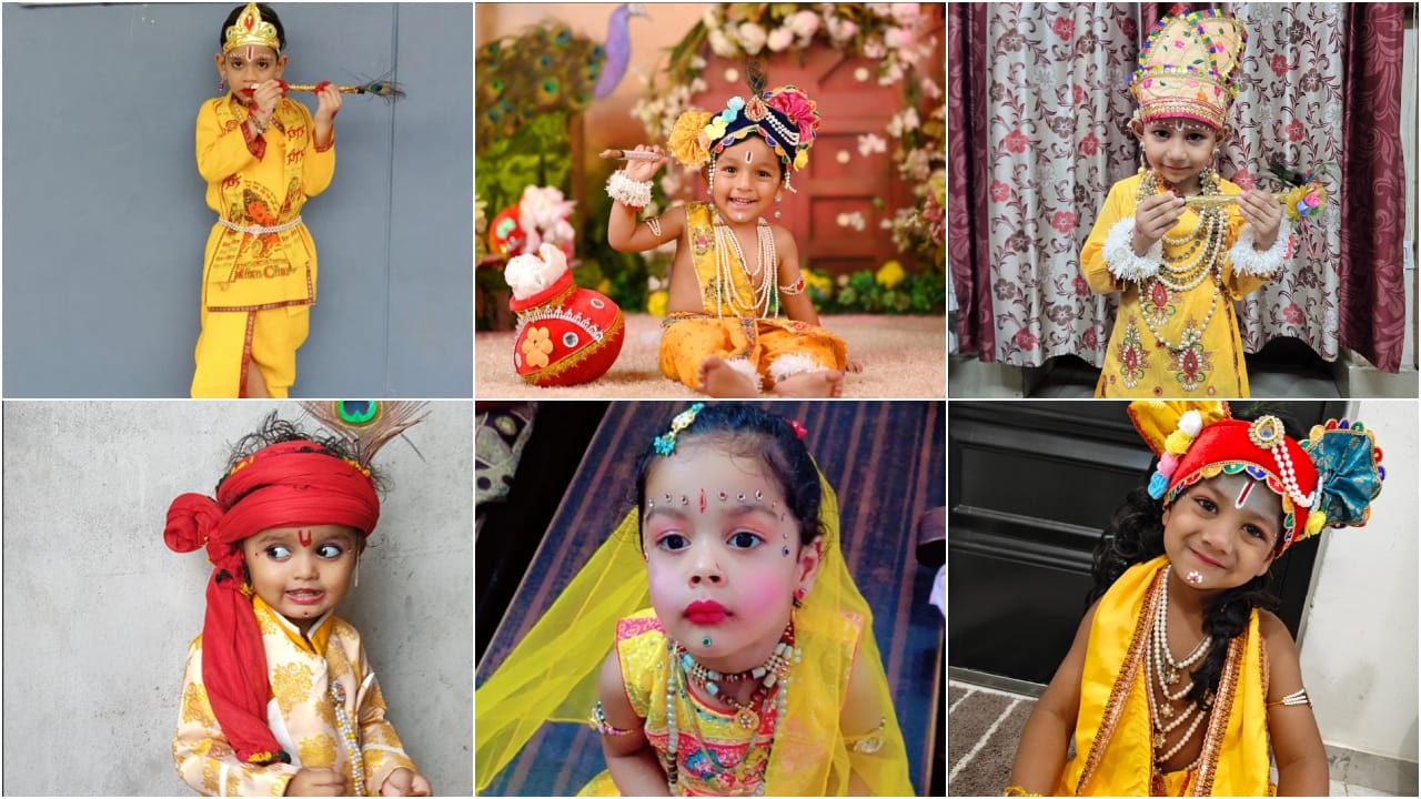 Natkhat Kanha and Radha charmed everyone on Janmashtami see photos on Amar Ujala
