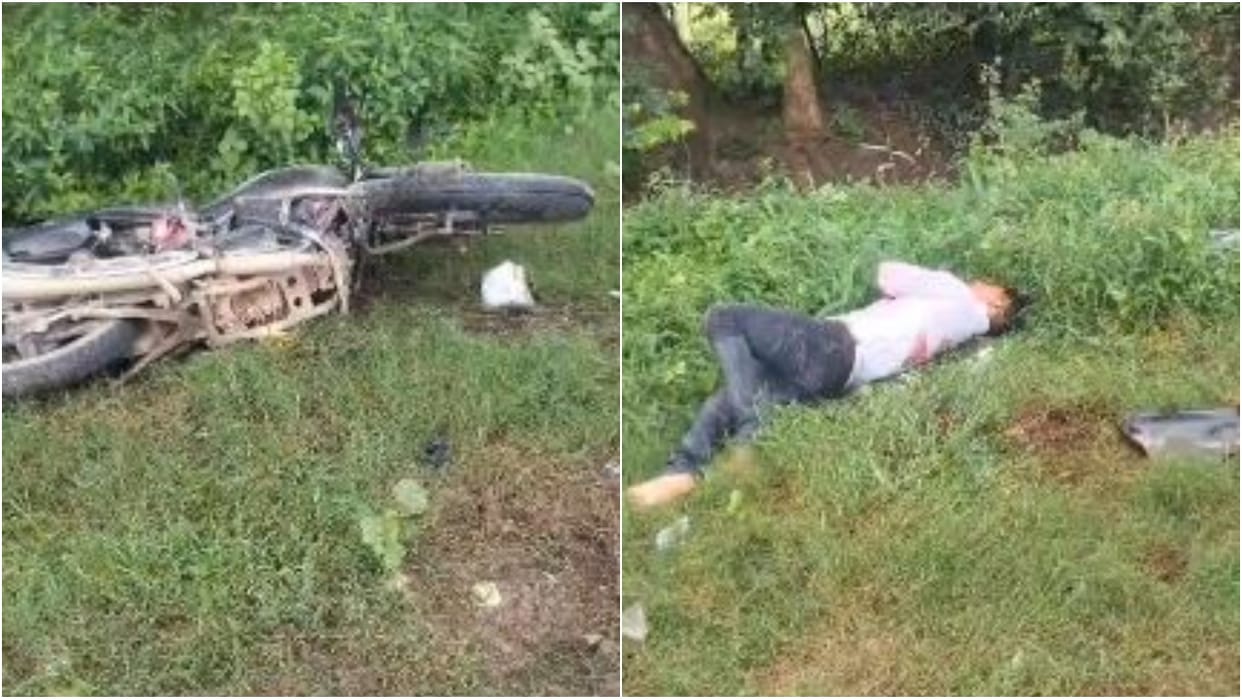 young man loses his arm after being hit bike by speeding car in Budaun
