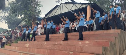 Air Force Jawan Sanchit Gupta Cremated With Military Honours in Kanpur Dehat