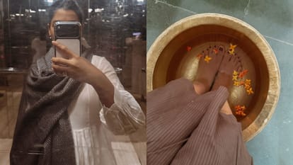 Samantha Ruth Prabhu do gau seva In Pregnancy shares photos from Isha Foundation