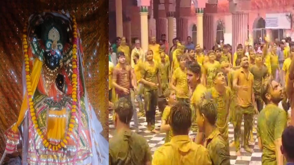 Nandotsav Celebrations at Dauji Temple: Devotees Jostle to Collect Coconut Prasad, Thousands Turn Up for Speci