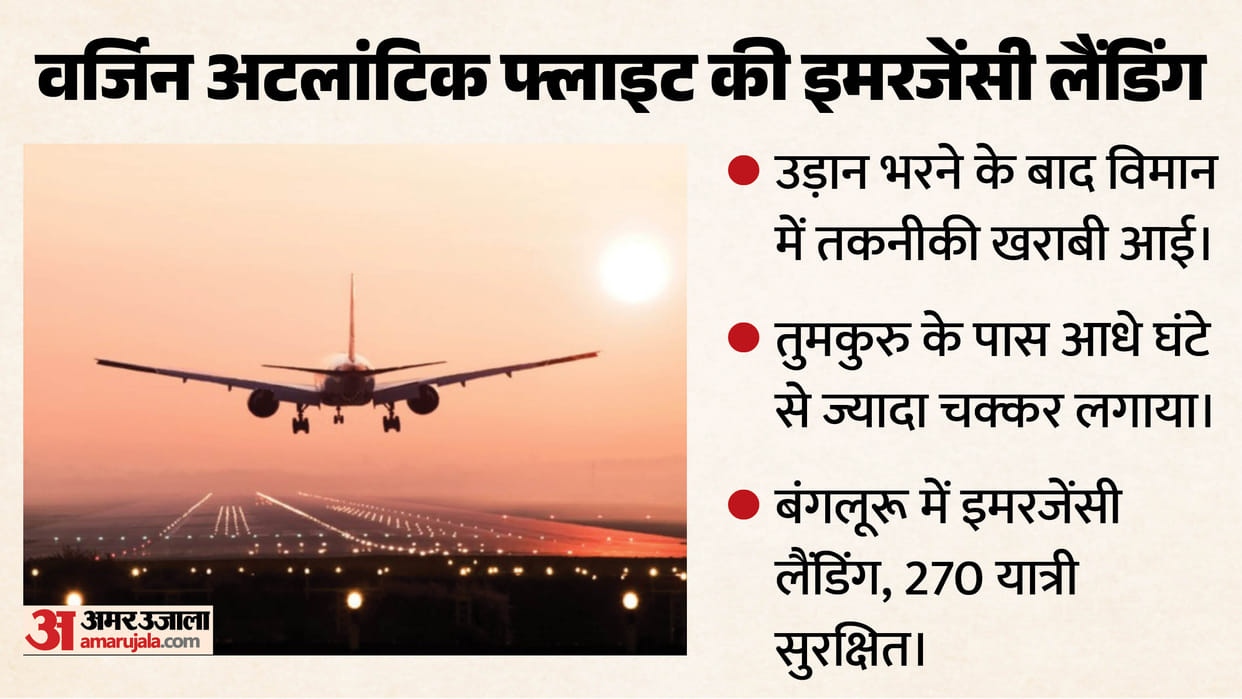 virgin atlantic london flight emergency landing bengaluru