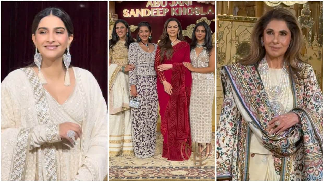Dimple Kapadia to Neetu Kapoor Natasa Kusha Kapila Orry Navya celebs spotted at Abu Jani Sandeep Khosla event