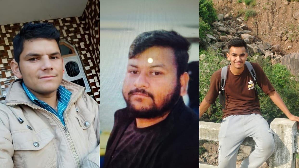 jhunaina three youth funeral bhaled road accident kangra