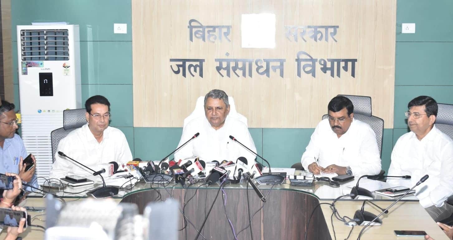 उप मुख्यमंत्री विजय चौधरी ने प्रेस वार्ता की।