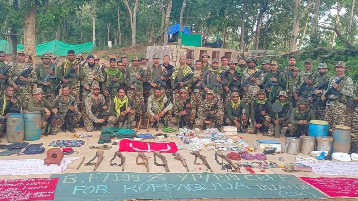 Bijapur Naxal Dump Seized CRPF Recovers 14 Arms Dumps and 99 Lethal Items in Major Anti-Naxal Operation