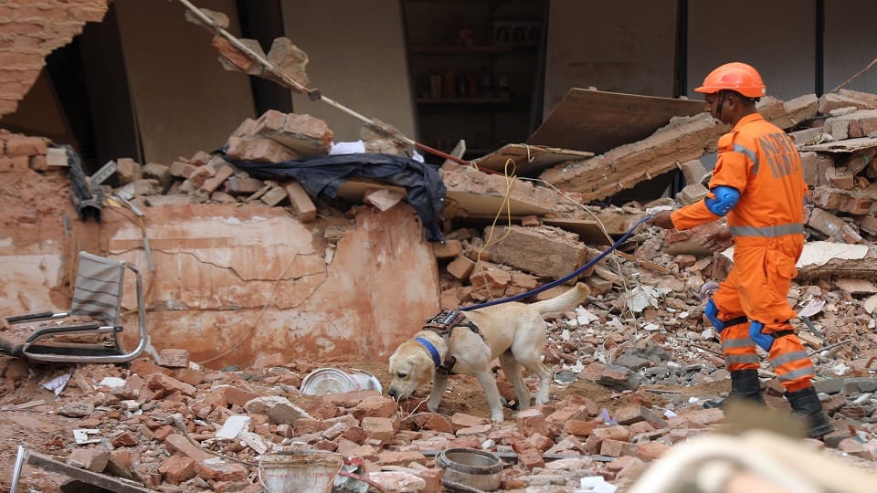 Satya Niketan building collapse update Rescue operation complete police arrested three people