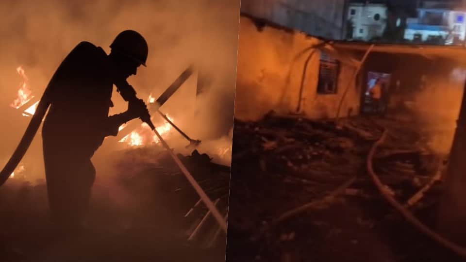 A massive fire broke out at a sock warehouse in Ghaziabad