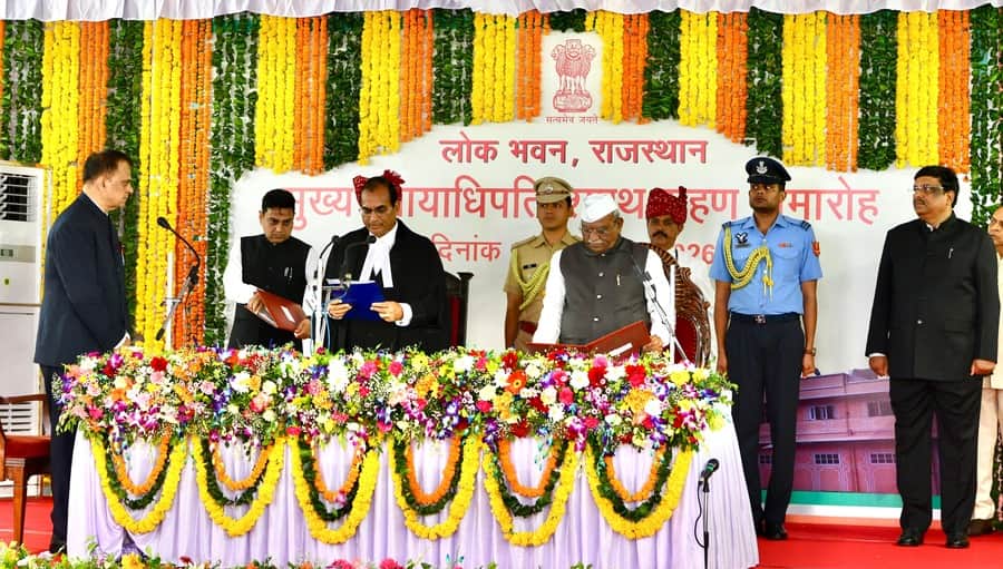 Justice Sanjay Kumar Agrawal Takes Oath as Chief Justice of Rajasthan High Court