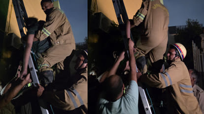 Fire Breaks Out in Home: People Trapped in Toxic Smoke; Three Rescued via Ladder