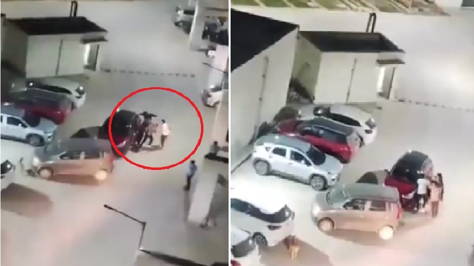 Three youths beat up a man over a parking dispute at Amrapali Dream Valley Society