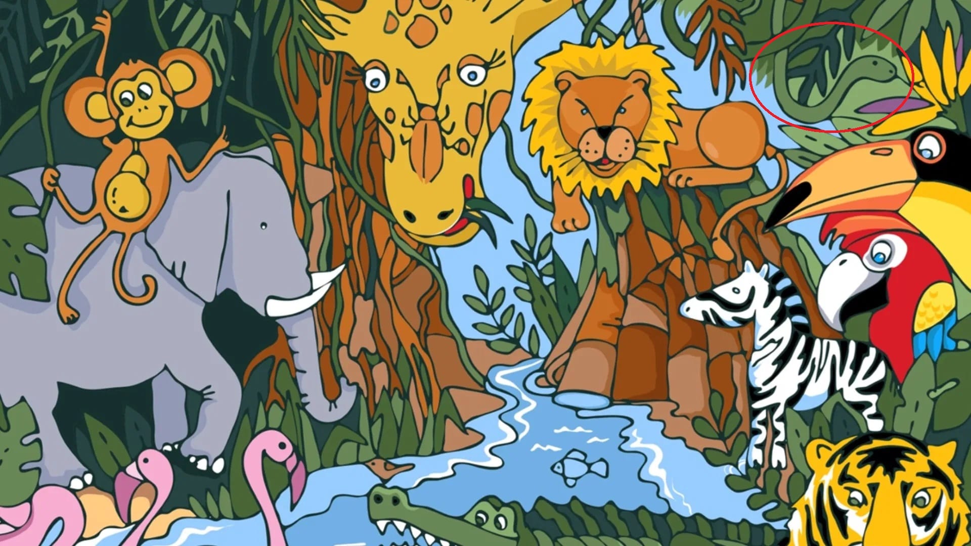 Optical Illusion IQ Test Brain Test Can You Spot Snake in 9 Seconds