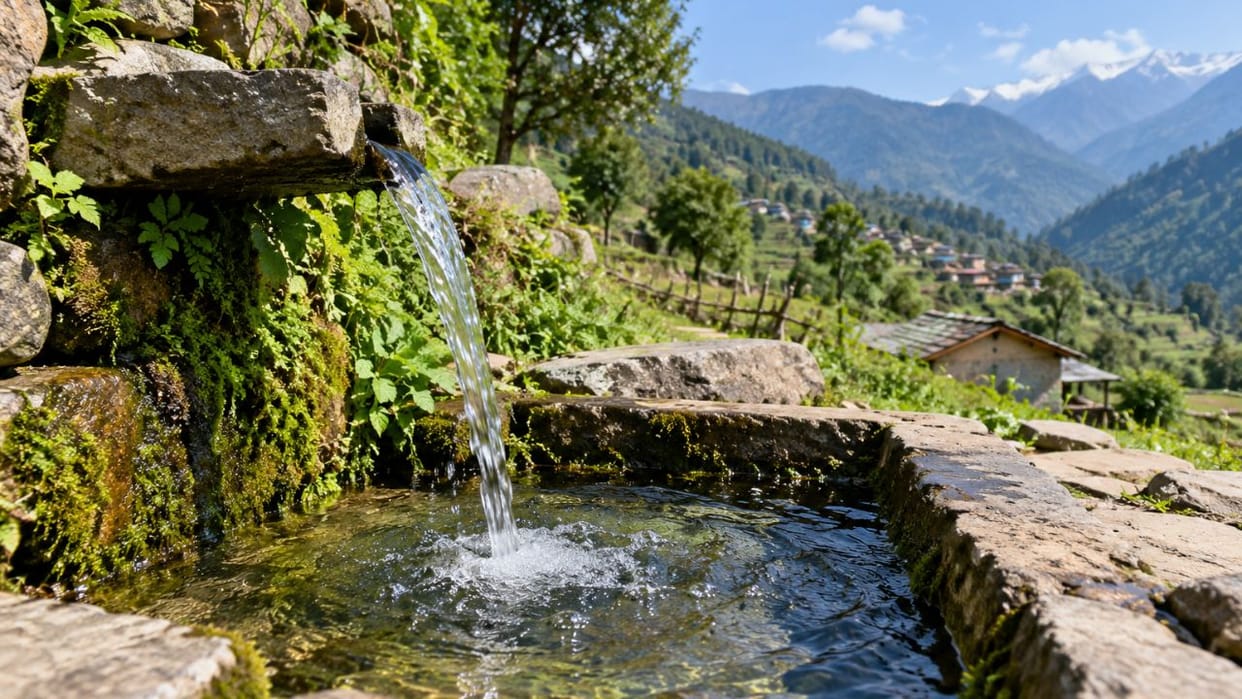 himachal spring shed management model natural water sources