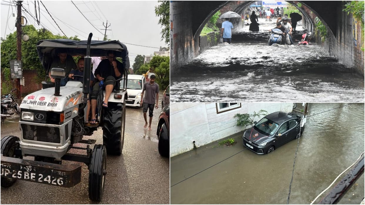 heavy rain in bareilly drains Choked and Roads Submerged in Bareilly