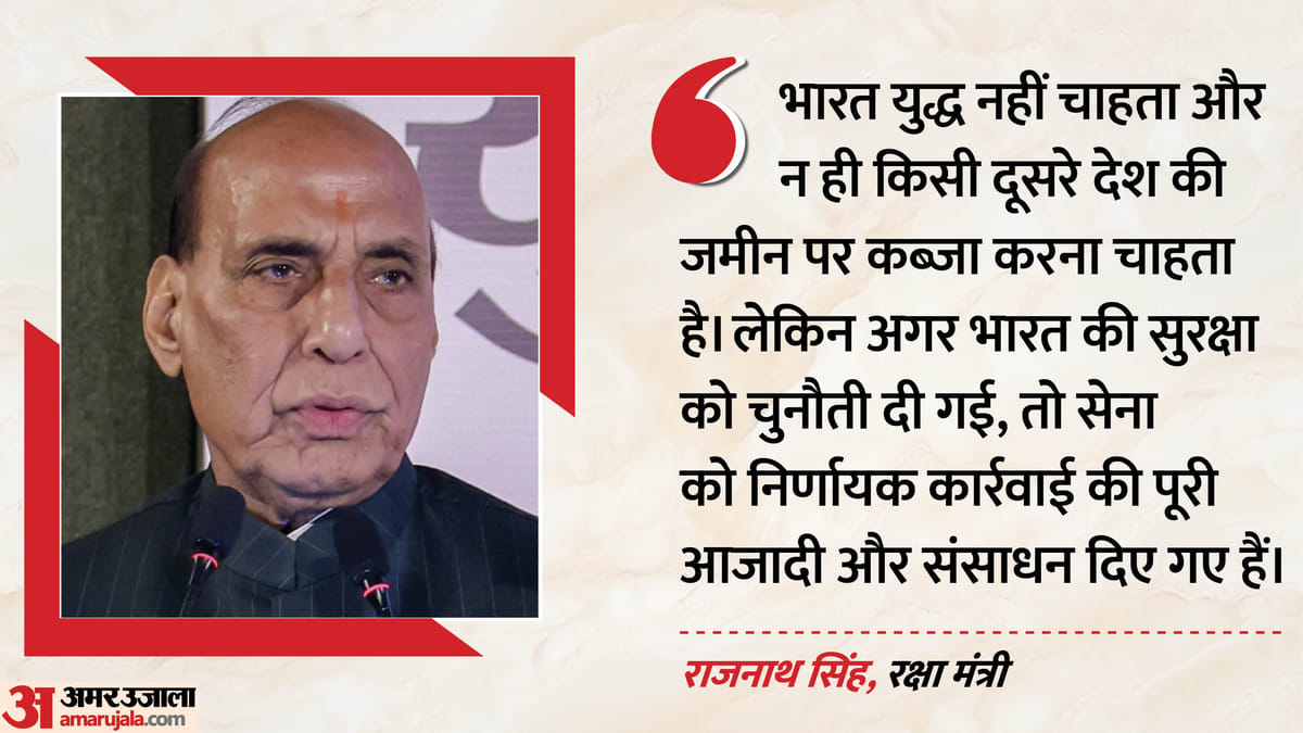 राजनाथ की दुश्मनों को दो टूक:रक्षा मंत्री बोले- शांति हमारी ताकत है कमजोरी नहीं; सेना को खुली छूट और संसाधन – Rajnath Singh Says Indian Armed Forces Have Freedom And Resources To Respond Decisively To Threats