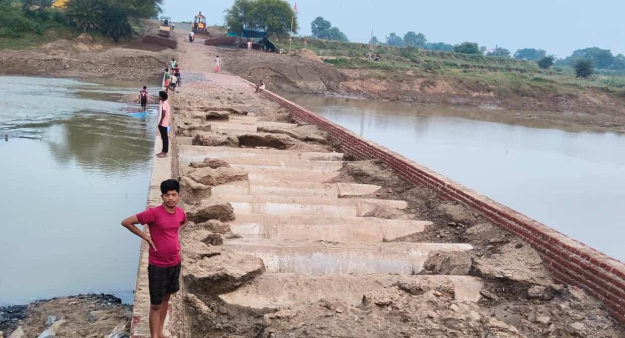nalanda flood situation sakri muhane river diversion waterlogging crop damage bihar