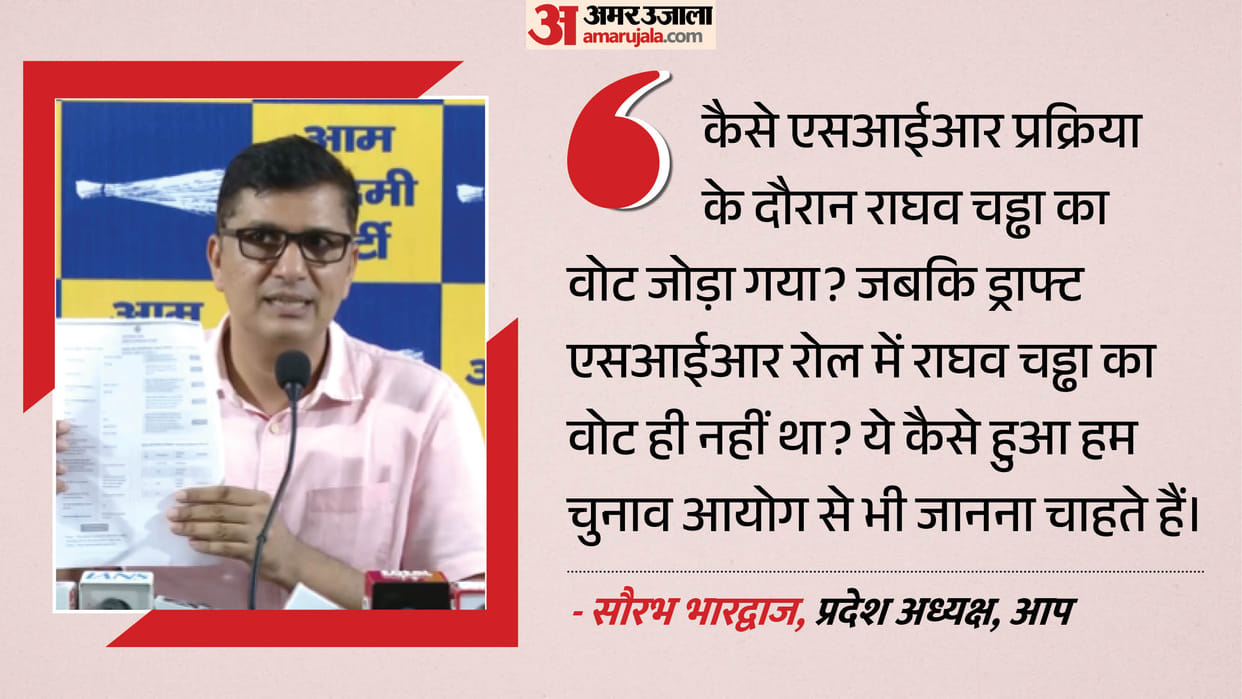 AAP levels allegations after BJP leader Raghav Chadha name is added to voter list in Delhi Rajinder Nagar