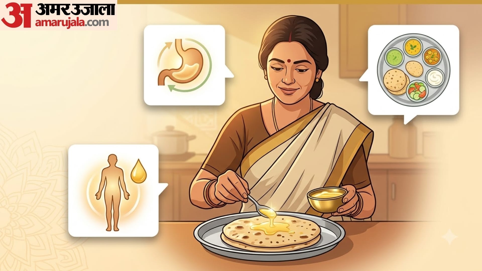 benefits of eating ghee with roti in hindi ghee lagi roti khane ke fayde