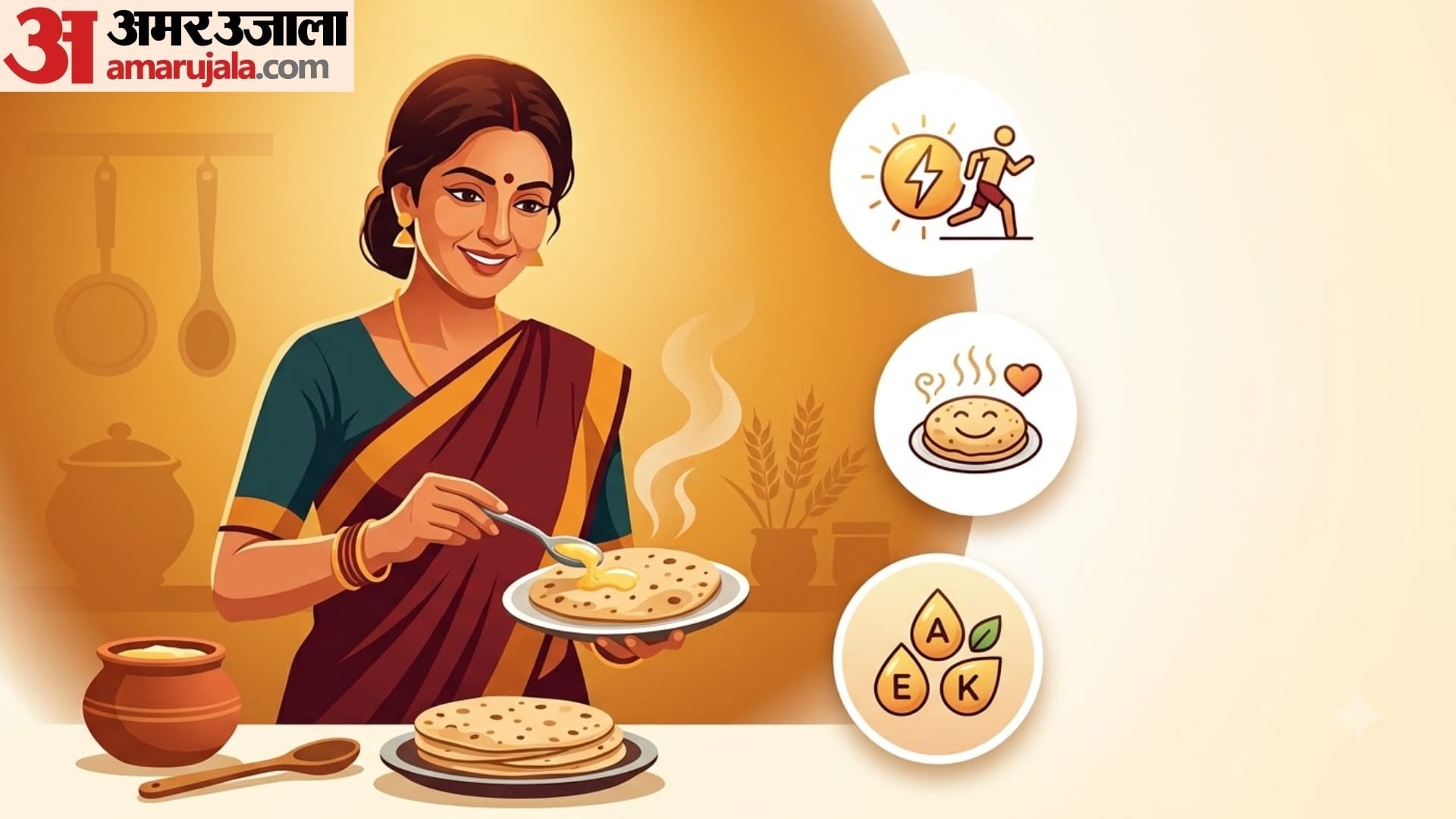 benefits of eating ghee with roti in hindi ghee lagi roti khane ke fayde