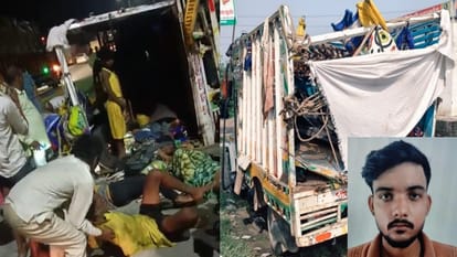बागपत हादसा और पकड़ा गया ट्रक चालक।