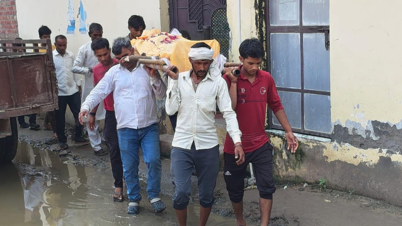 baghpat road accident Six biers carried out together mourning grips Budaun village