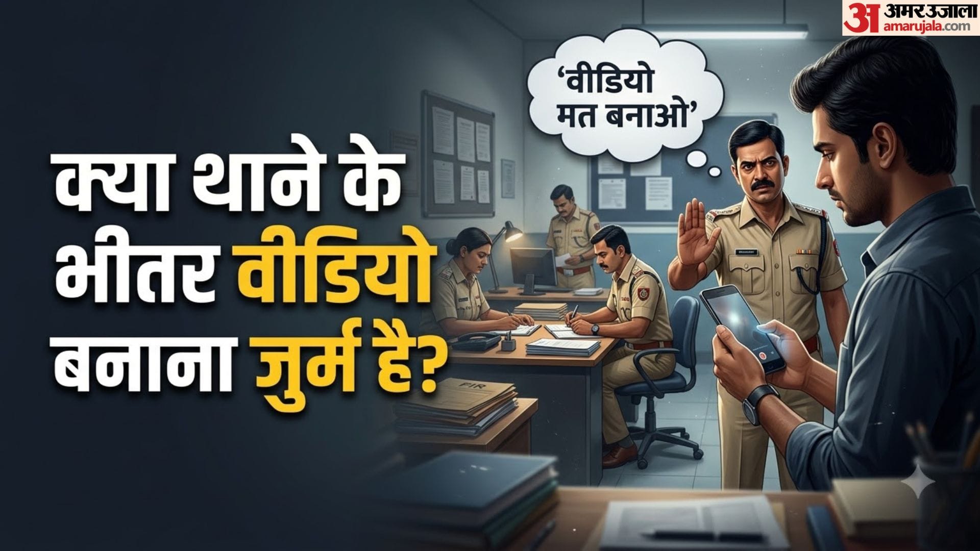 पुलिस थाने में वीडियो रिकॉर्डिंग