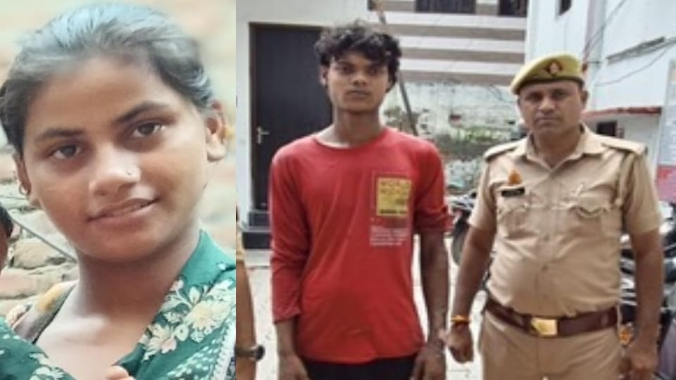सना की फाइल फोटो और गिरफ्तार आरोपी गुलजार।