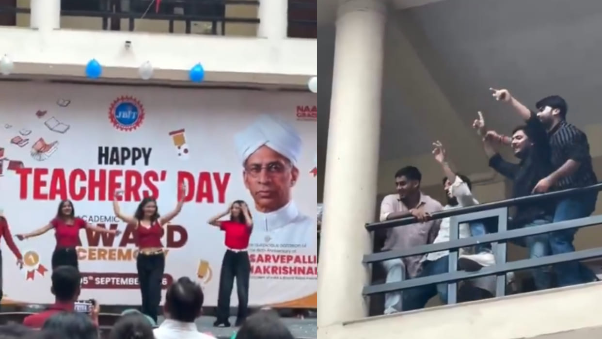 Dehradun college students dance to Ooh La La song at teacher day viral video