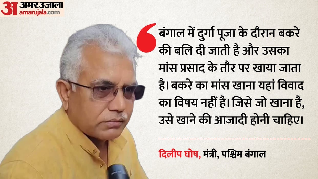 durga puja meat controversy dilip ghosh bageshwar baba