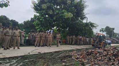 House of accused Khalil demolished by bulldozer in Lakhimpur Kheri