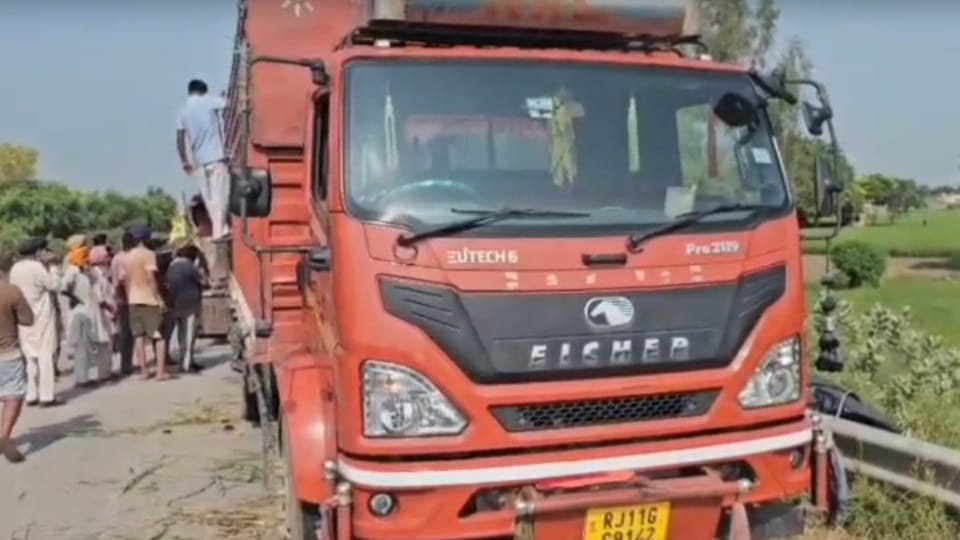 Truck stranded on Moga bypass for two days: Loaded with 16-17 cows; two died of hunger and thirst.