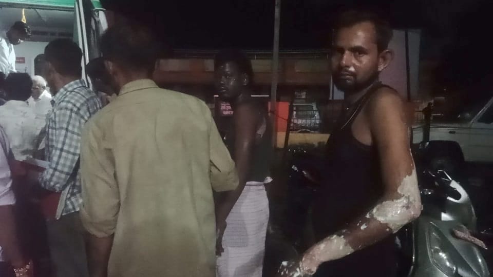 Fire breaks out during welding at paddy mill in Mainpuri three workers suffer burns
