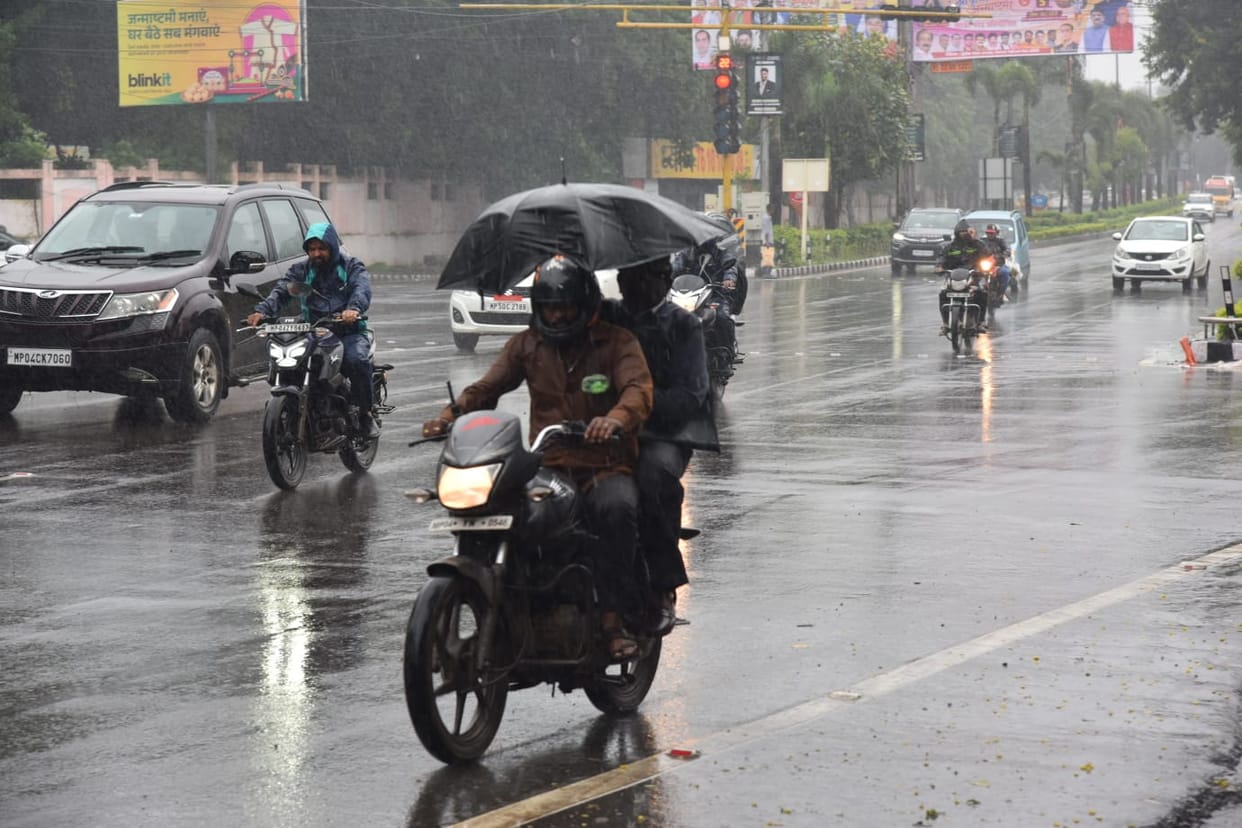 Heavy rainfall subsides in MP: 3-day respite, weather to change again from September 13; rainfall currently 7%