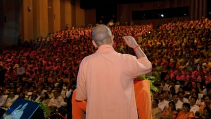 CM Yogi said in varanasi Before 2017 liquor mafia used to supply nutritional food for children