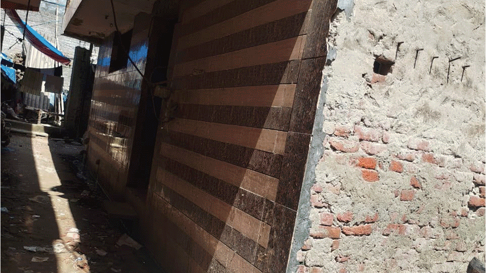 several Satya Niketans like Delhi in Greater Noida narrow lanes dilapidated buildings