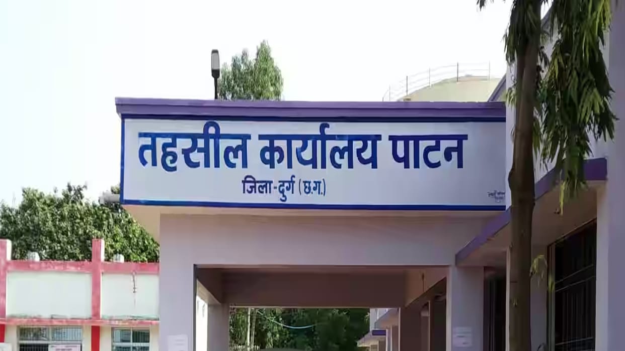 A roof collapsed directly above the Tehsildar's chair, burying his desk and computer; a major tragedy was aver
