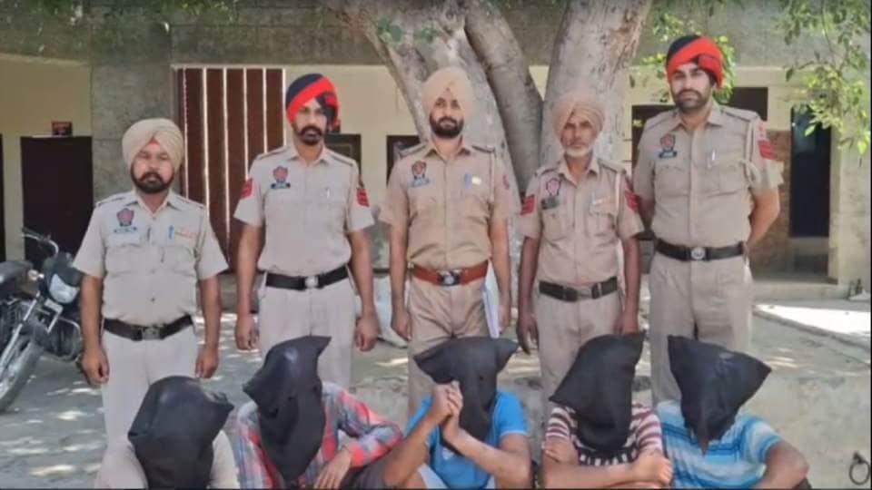Five accused arrested with sharp-edged weapons