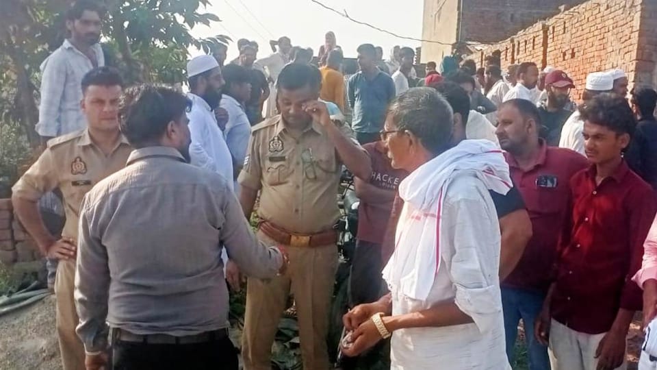 Muzaffarnagar Road accident Roadways bus hits two motorcycles while overtaking five dead