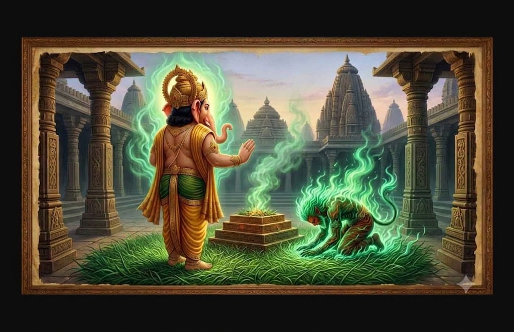 Ganesh Chaturthi 2026 The Untold Story of Durva Grass and the Demon Analasura in hindi