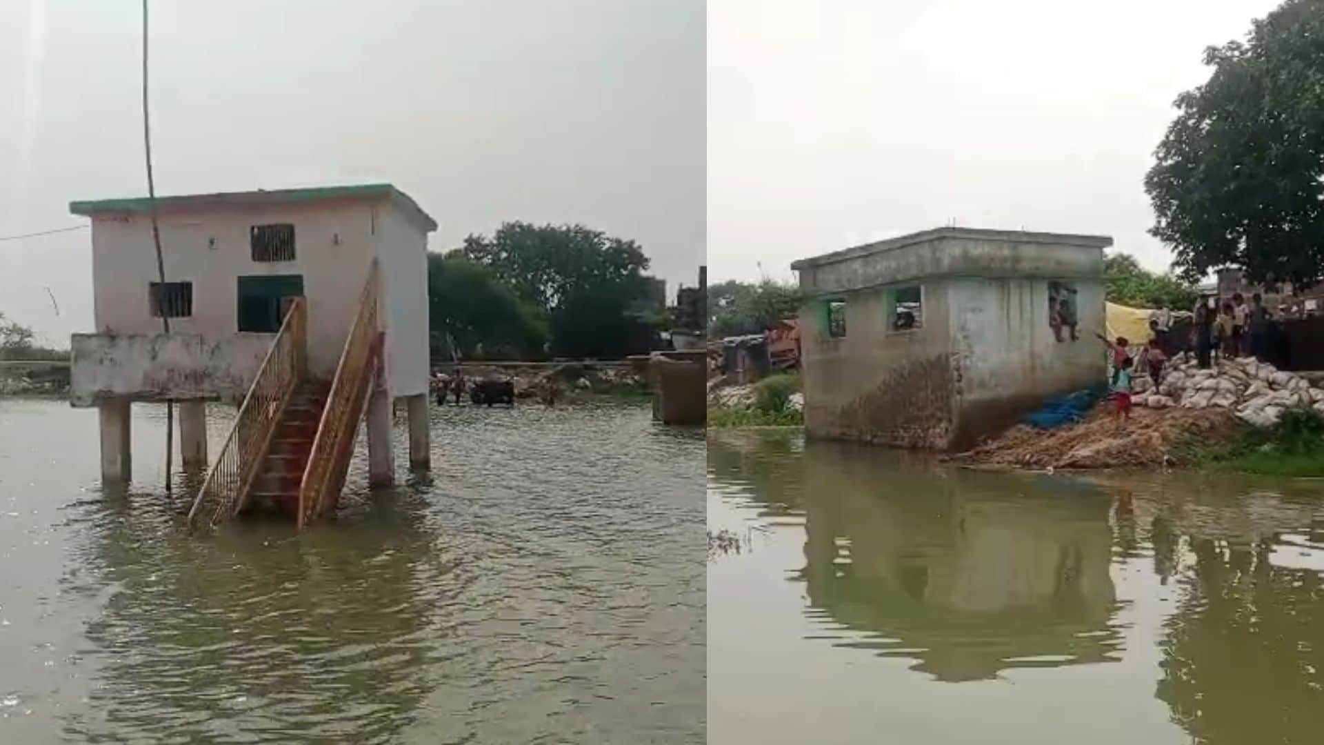गंगा के बैकवाटर में भरा लबालब पानी