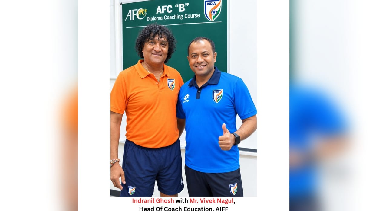 Indranil becomes the first football coach from Prayagraj to obtain the AFC 'B' Diploma; he has numerous achie