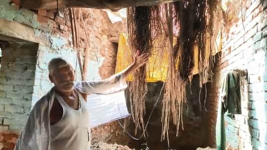 Kanpur Rain wreaks havoc in Ghatampur five mud houses collapse household belongings buried under debris